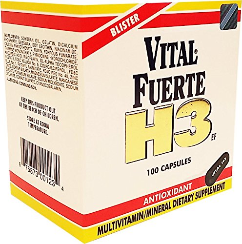 Emballage du Vital Fuerte H3 Multivitaminico 100 capsules