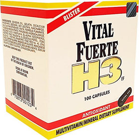 Emballage du Vital Fuerte H3 Multivitaminico 100 capsules