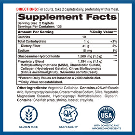 Emballage du Vitamin World Mover Articulaire 1500 mg Glucosamine