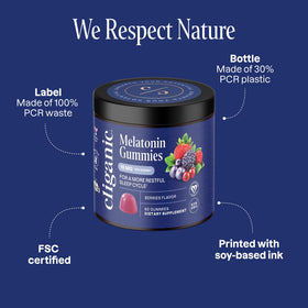 Emballage durable des gummies de mélatonine Cliganic