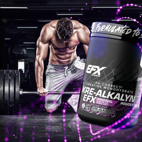 Emballage EFX Sports Kre-Alkalyn EFX avec informations nutritionnelles