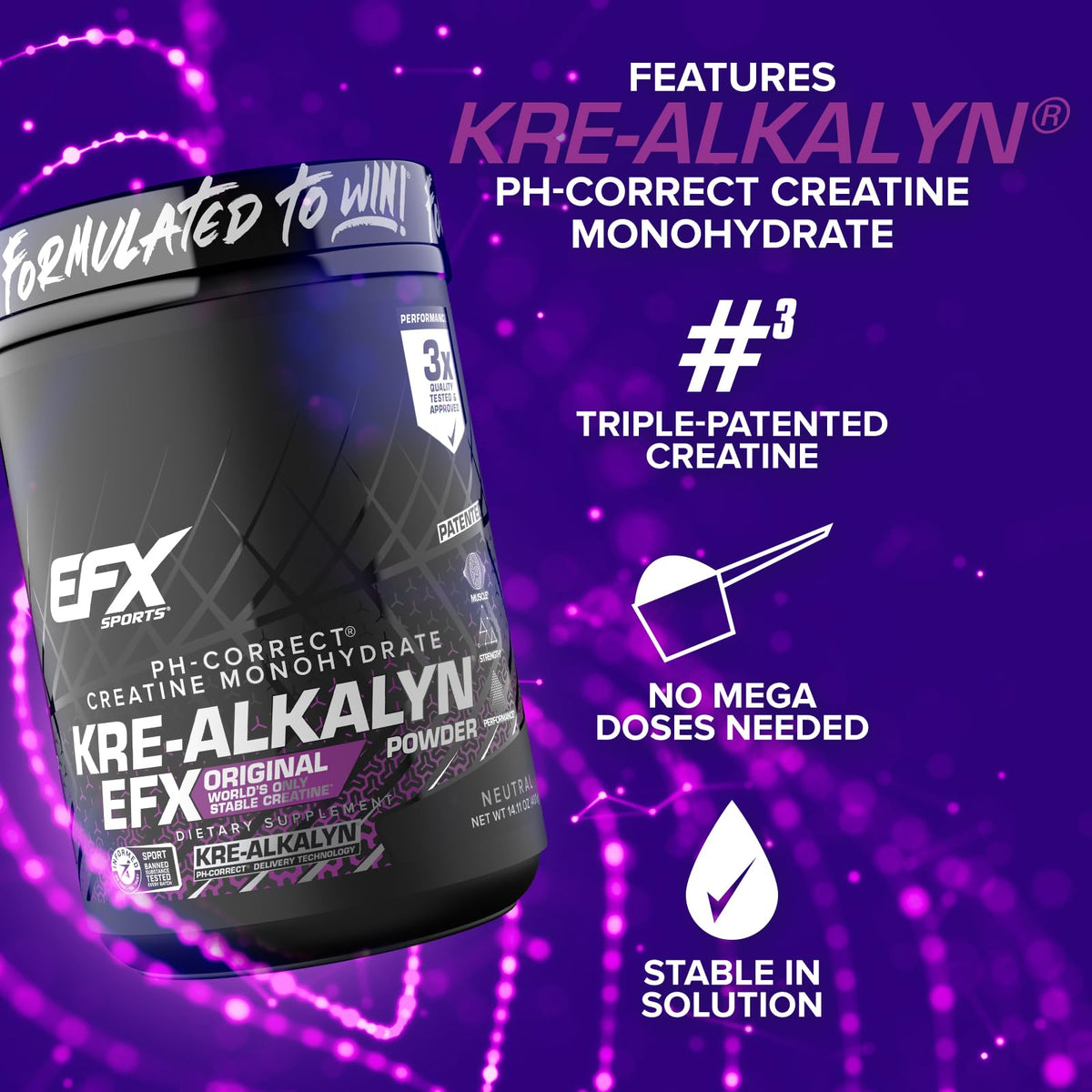 Emballage EFX Sports Kre-Alkalyn EFX Poudre