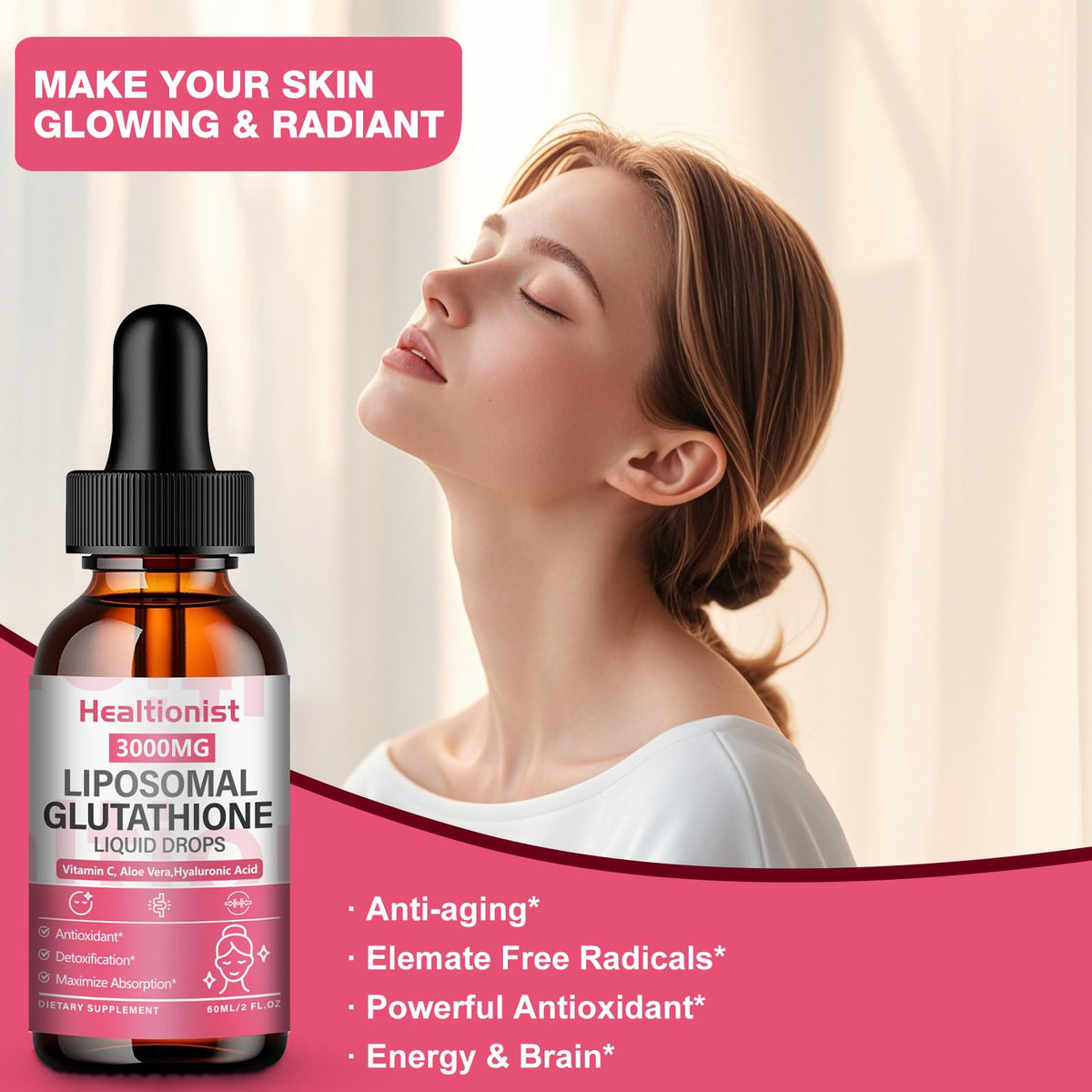 Emballage Healtionist Liposomal Glutathione 3000mg