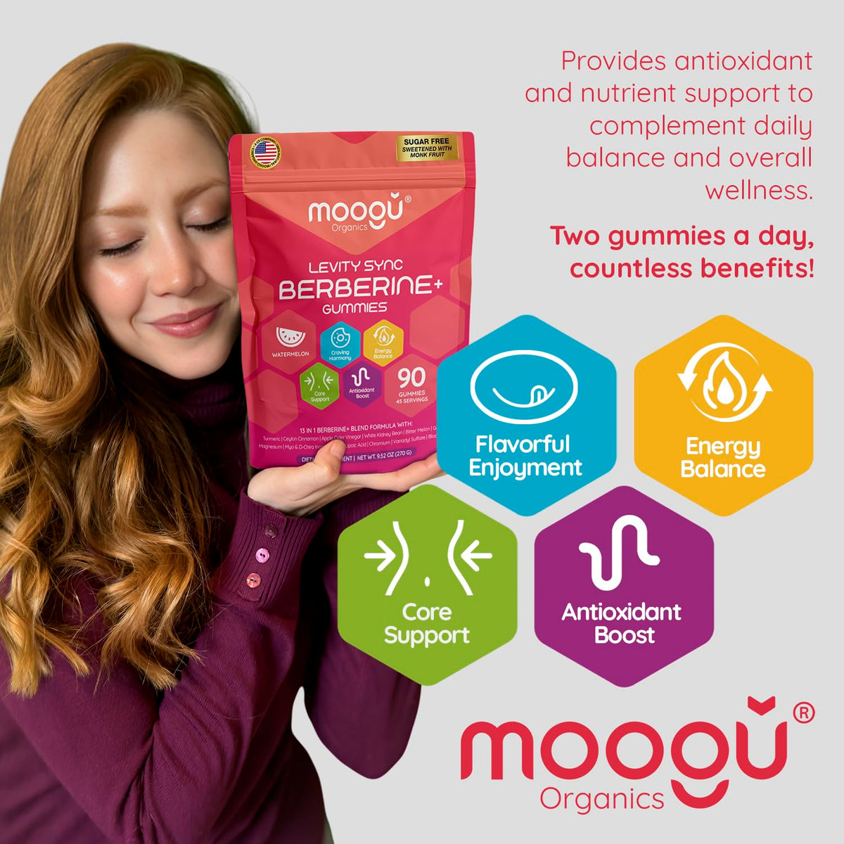 Emballage individuel des Gummies de Berbérine Moogǔ