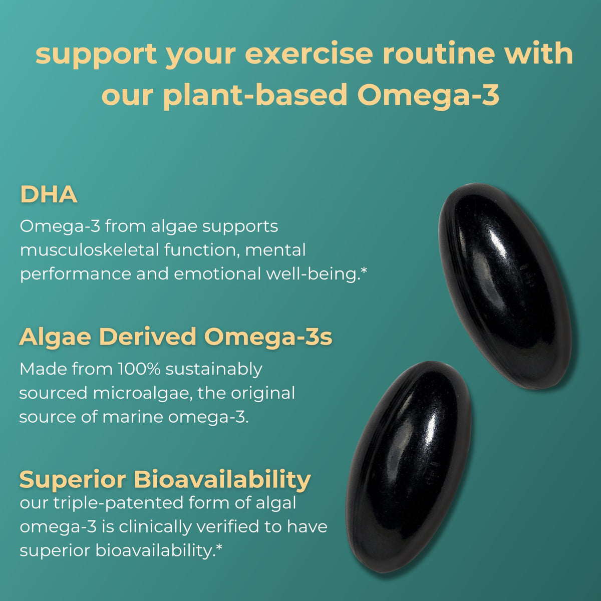 Emballage Iwi Omega-3 Sport sur une table en bois