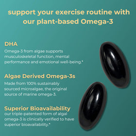 Emballage Iwi Omega-3 Sport sur une table en bois