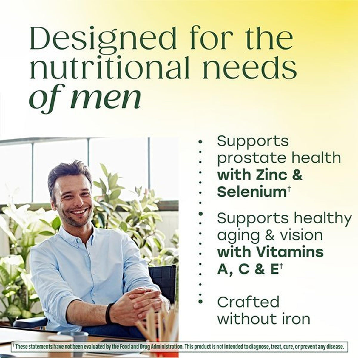 Emballage MegaFood Multivitamine Homme 40+ sur fond blanc