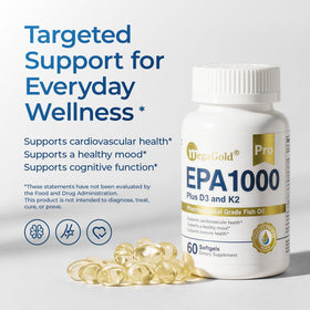 Emballage MegaGold Huile de Poisson EPA 1000mg