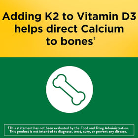 Emballage Nature Made Vitamine D3 K2 avec informations nutritionnelles
