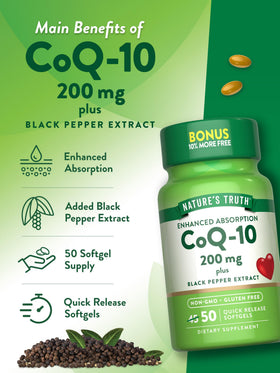 Emballage Nature's Truth CoQ10 200mg