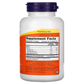 Emballage NOW Foods Huile de Graines de Citrouille 1000mg gélules
