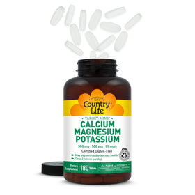 Emballage recyclable de Country Life Calcium Magnésium Potassium