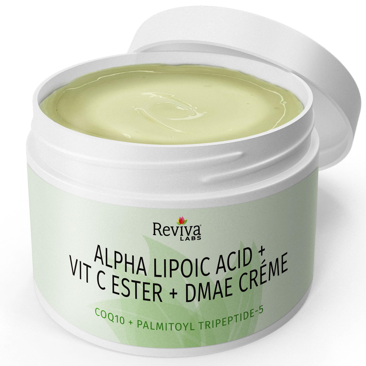 Emballage recyclable de la crème Reviva Labs, vue de côté