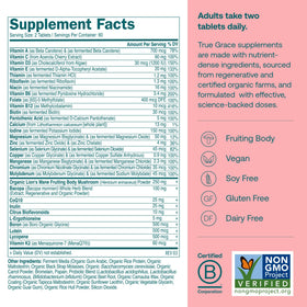 Emballage recyclable des Multivitamines True Grace