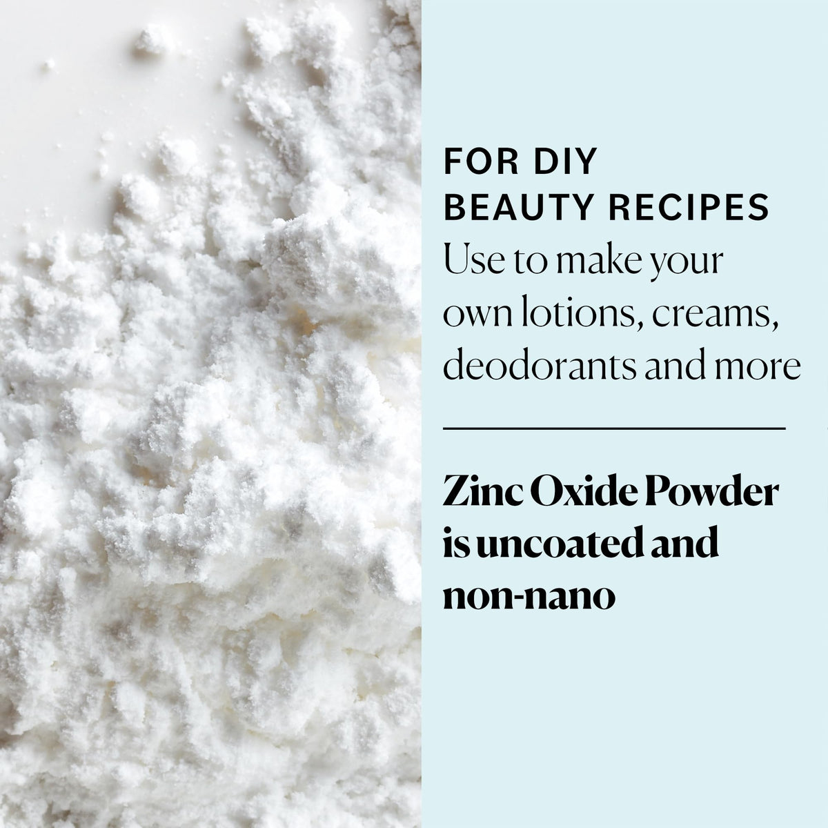Emballage refermable de la poudre d'oxyde de zinc Sky Organics 470g