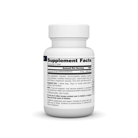 Emballage Source Naturals Vitamine B-12 5 mg avec informations nutritionnelles