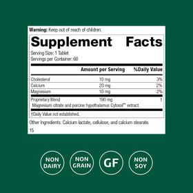 Emballage Standard Process Hypothalmex contenant 60 comprimés