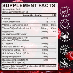 Emballage WellBloom Cortisol avec informations nutritionnelles