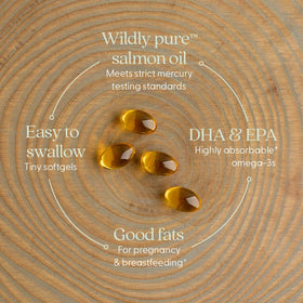 Emballage Wholemega Huile de Poisson Prénatale New Chapter