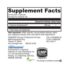 Emballage XYMOGEN L-Theanine 120 capsules