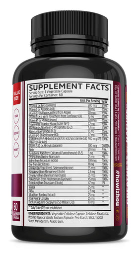 Emballage ZHOU Daily support avec informations nutritionnelles