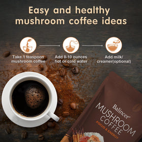 Emballage ziplock du Café aux Champignons Balincer