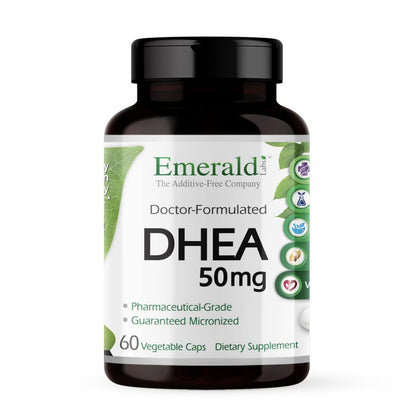 Emerald Laboratories DHEA 50mg capsules végétales vue de face