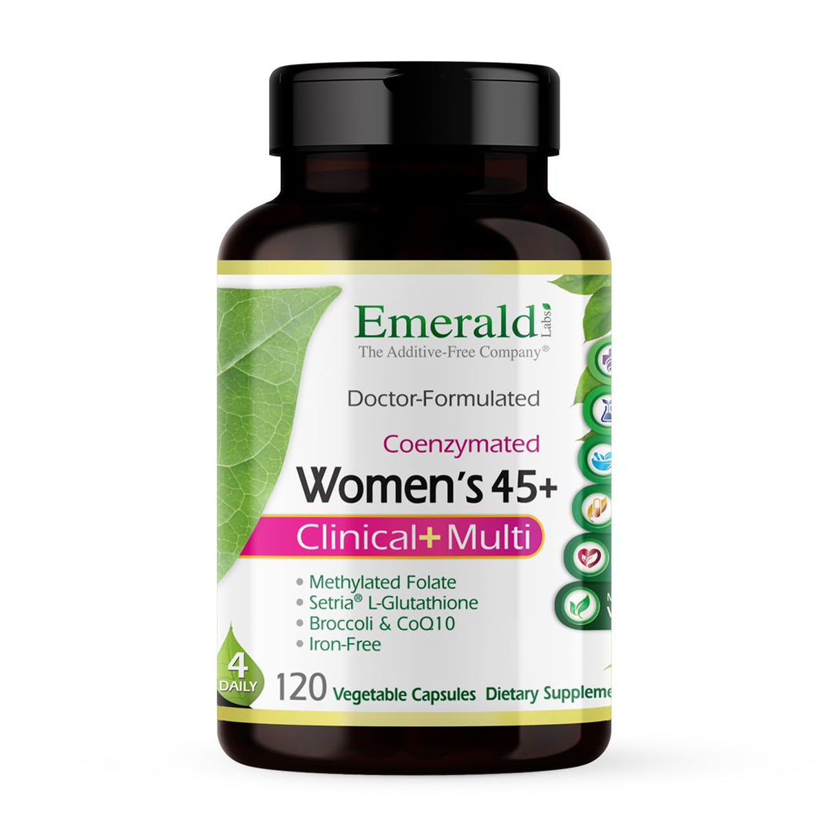 Emerald Laboratories Multivitamines Femmes 45+ 120 capsules végétales front view