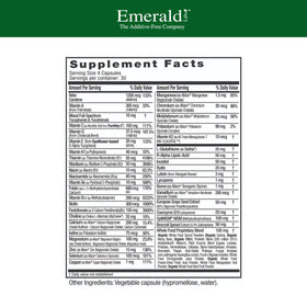 Emerald Laboratories Multivitamines Femmes 45+ 120 capsules végétales side view