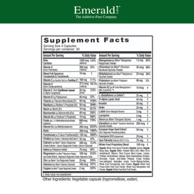 EMERALD LABS 45+ Multivitamines 120 capsules étiquette
