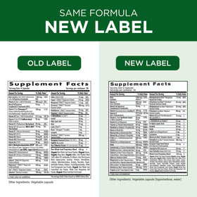 EMERALD LABS 45+ Multivitamines 120 capsules sur une table de cuisine