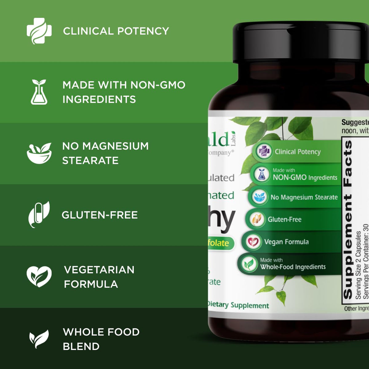 EMERALD LABS B-Healthy 60 capsules avec verre d'eau