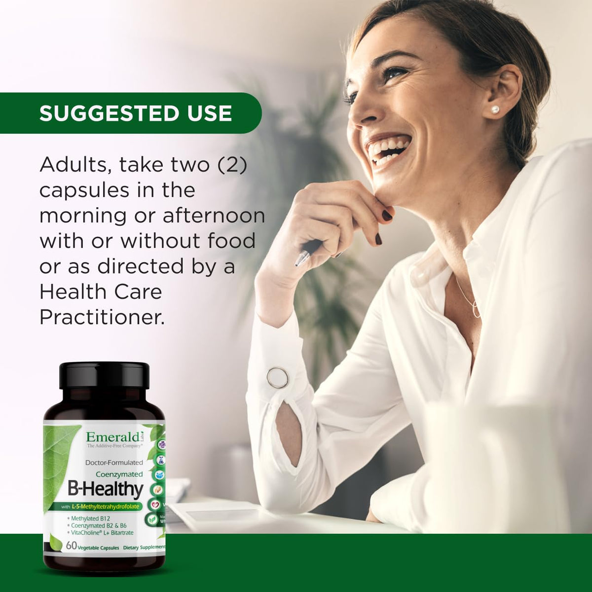 EMERALD LABS B-Healthy 60 capsules vue latérale