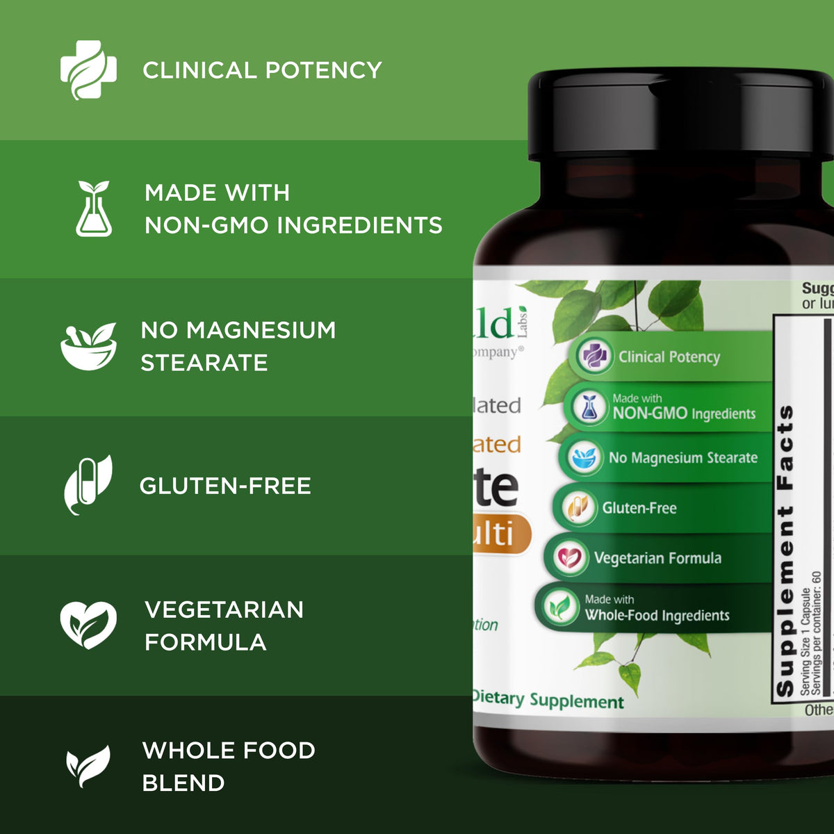 EMERALD LABS Complément Alimentaire 1-Daily Multi 60 Capsules sur une table