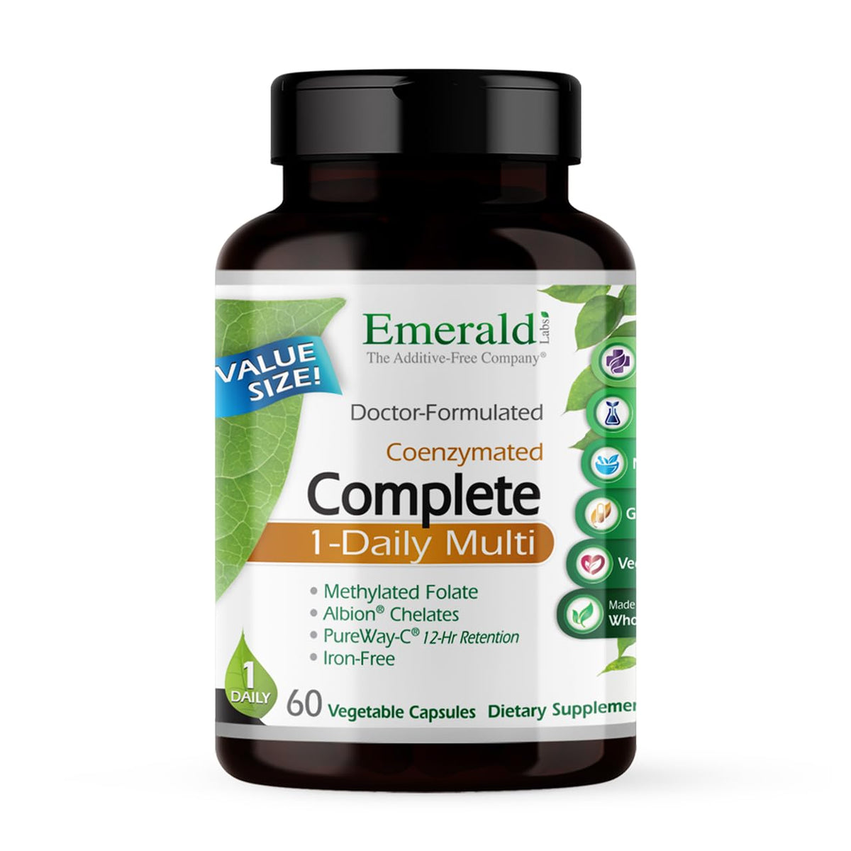 EMERALD LABS Complément Alimentaire 1-Daily Multi 60 Capsules vue de face