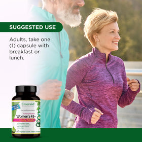 EMERALD LABS Complément Alimentaire Femmes 45+ capsules sur un fond blanc