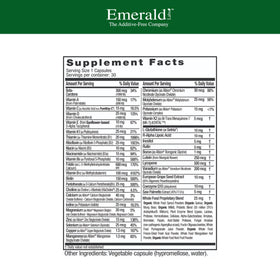 EMERALD LABS Complément Alimentaire Homme 45+ 30 Capsules vue arrière