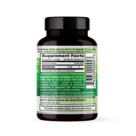 EMERALD LABS Complément de Mélatonine 60 Capsules Végétales arrière de l'emballage