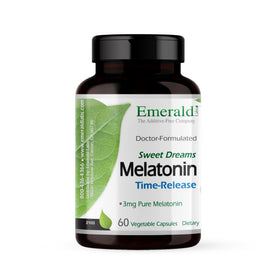 EMERALD LABS Complément de Mélatonine 60 Capsules Végétales prise avec un verre d'eau