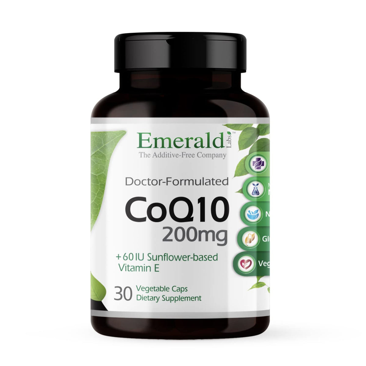 EMERALD LABS CoQ10 200mg 30 capsules de face