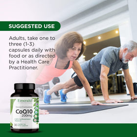 EMERALD LABS CoQ10 200mg 30 capsules vue arrière