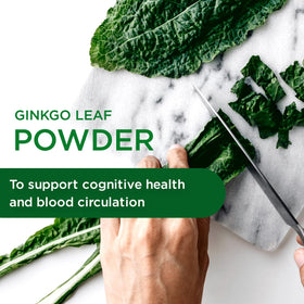 EMERALD LABS Extrait de Ginkgo Biloba, étiquette avec détails nutritionnels