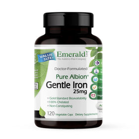 EMERALD LABS Fer Doux 25mg 120 capsules végétales vue de face