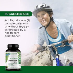 EMERALD LABS Fer Doux 25mg capsules ouvertes