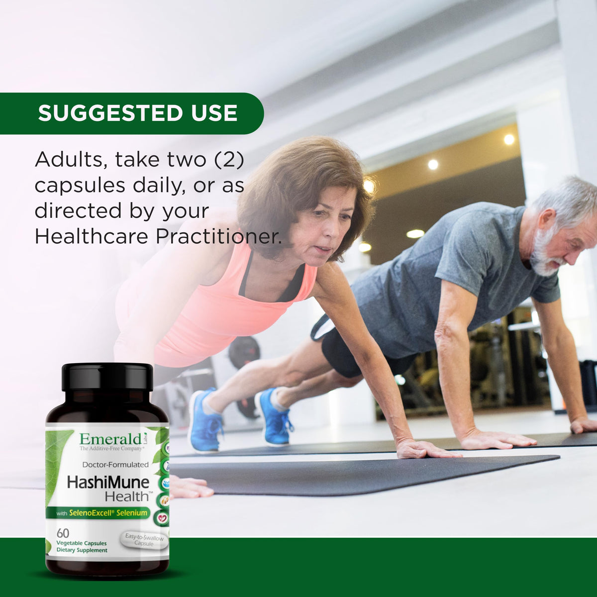 EMERALD LABS HashiMune Health boîte avec informations nutritionnelles