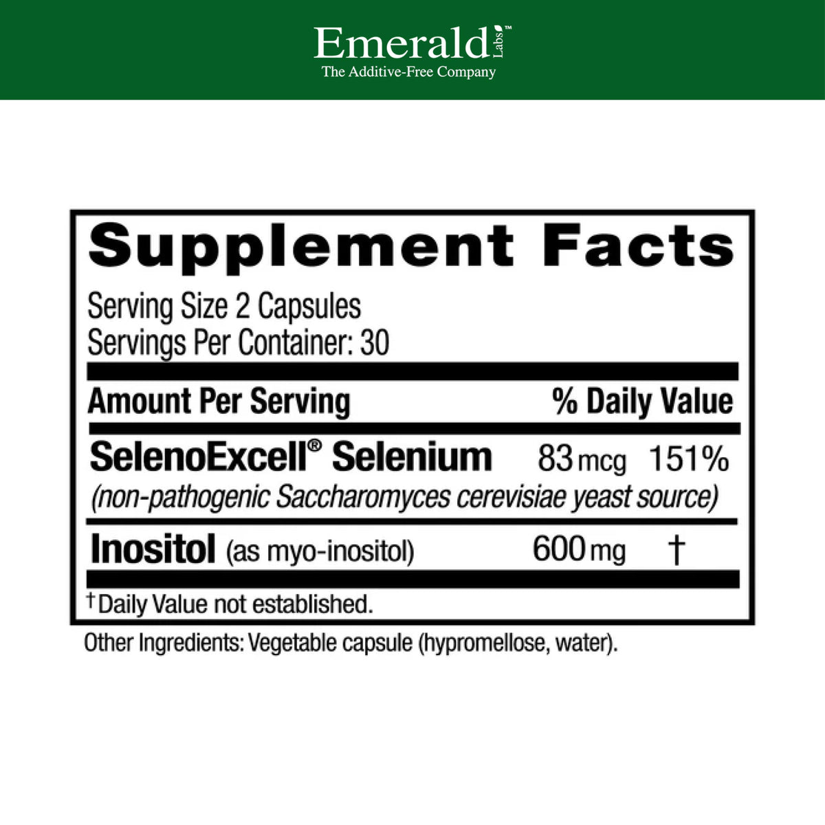 EMERALD LABS HashiMune Health vue de côté avec étiquette