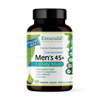 EMERALD LABS Men's 45+ 1-Daily Multi 60 capsules vue de face