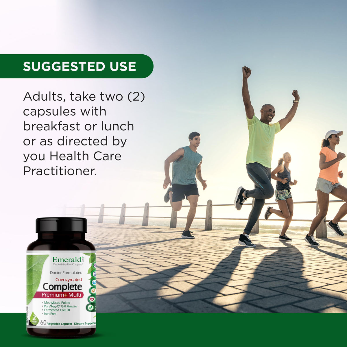 EMERALD LABS Multivitamines Complètes Premium 60 Capsules Végétales avec étiquette