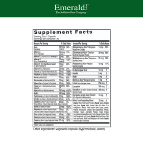 EMERALD LABS Multivitamines pour Hommes 30 Capsules emballage