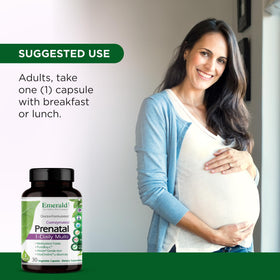 EMERALD LABS Multivitamines Prénatales 30 Capsules Végétales avec étiquette détaillée